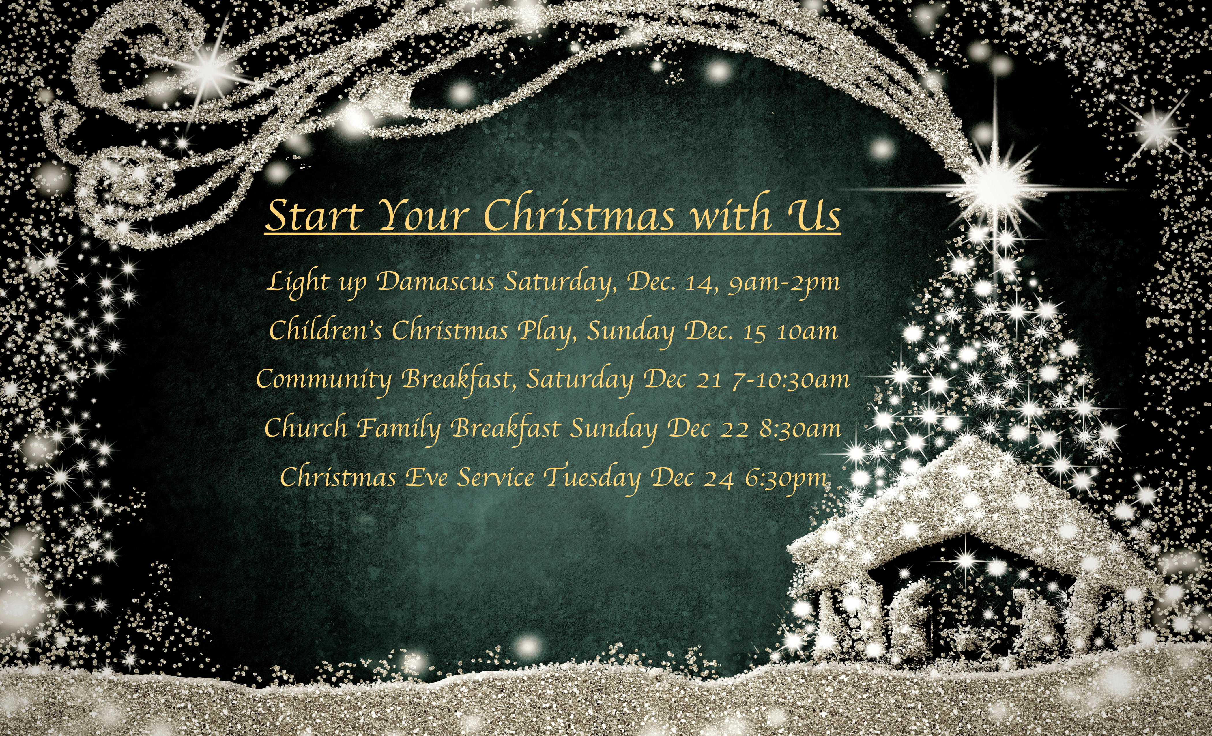 Christmas Schedule